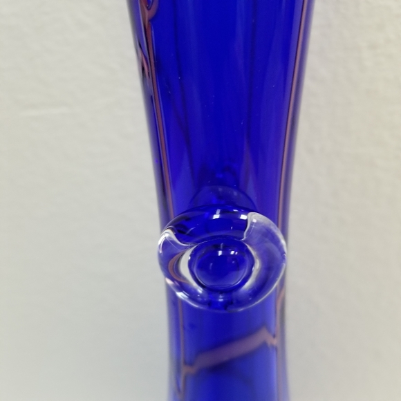 10052 New Rare Murano Cobal Blue 16" Vase, Italia Collection, hand made in Italy - Picture 8 of 13